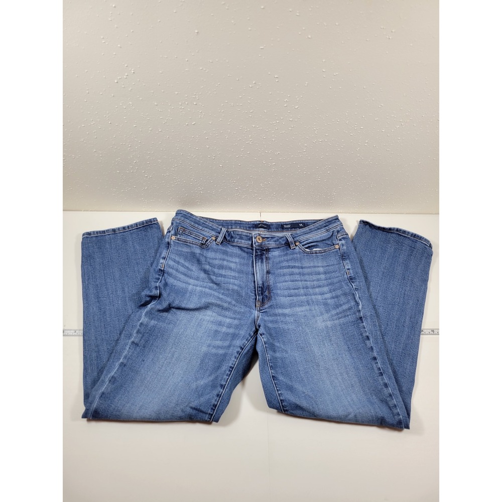 J.Jill Relaxed Boyfriend Jeans Womens 14R Blue Excellent Mid Rise Straight Leg
